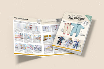Papierschnittmuster "Jolly Strampler" von Lybstes (Gr. 44-98)